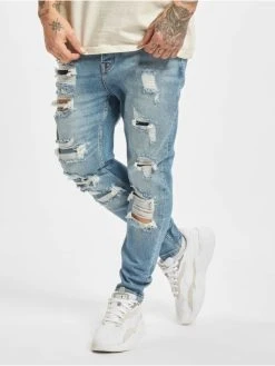 2Y Premium Herren Slim Fit Jeans Oliver In Blau