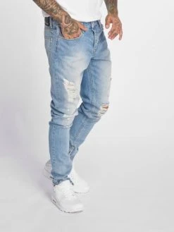Criminal Damage Herren Slim Fit Jeans Uzi In Blau
