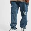 Karl Kani Herren Straight Fit Jeans Retro Workwear Distressed In Blau