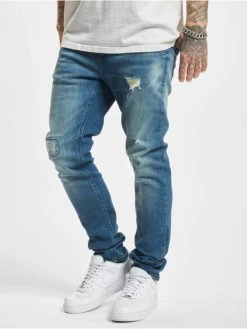 Only & Sons Herren Slim Fit Jeans Loom Washed In Blau