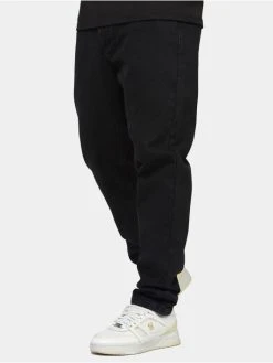 Sik Silk Herren Straight Fit Jeans Straight Cut Rose Denims In Schwarz