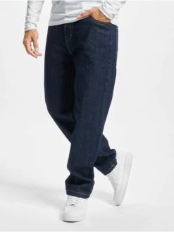 Southpole Herren Loose Fit Jeans 3D Embroidery In Indigo