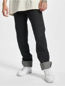 Southpole Herren Loose Fit Jeans Turn Up Denim In Schwarz