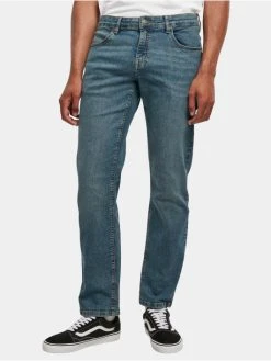 URBAN CLASSICS Herren Loose Fit Jeans Carpenter Back In Blau