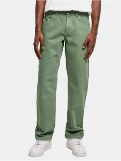 URBAN CLASSICS Herren Loose Fit Jeans Colored In Grün
