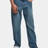 URBAN CLASSICS Herren Straight Fit Jeans Straight Slit Jeans In Blau