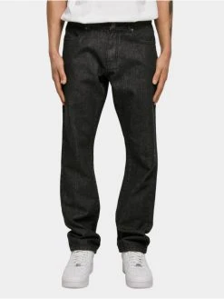 URBAN CLASSICS Herren Straight Fit Jeans Organic Straight Leg In Schwarz