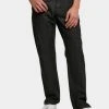 URBAN CLASSICS Herren Straight Fit Jeans Straight Slit In Schwarz