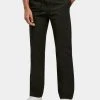 URBAN CLASSICS Herren Straight Fit Jeans Straight Slit In Schwarz
