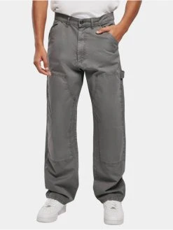 URBAN CLASSICS Herren Straight Fit Jeans In Schwarz