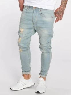VSCT Clubwear Herren Slim Fit Jeans Keanu Lowcrotch In Blau