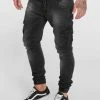 VSCT Clubwear Herren Slim Fit Jeans Noah Cargo Expedited In Schwarz