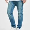 Wrangler Herren Straight Fit Jeans Destroyed In Blau